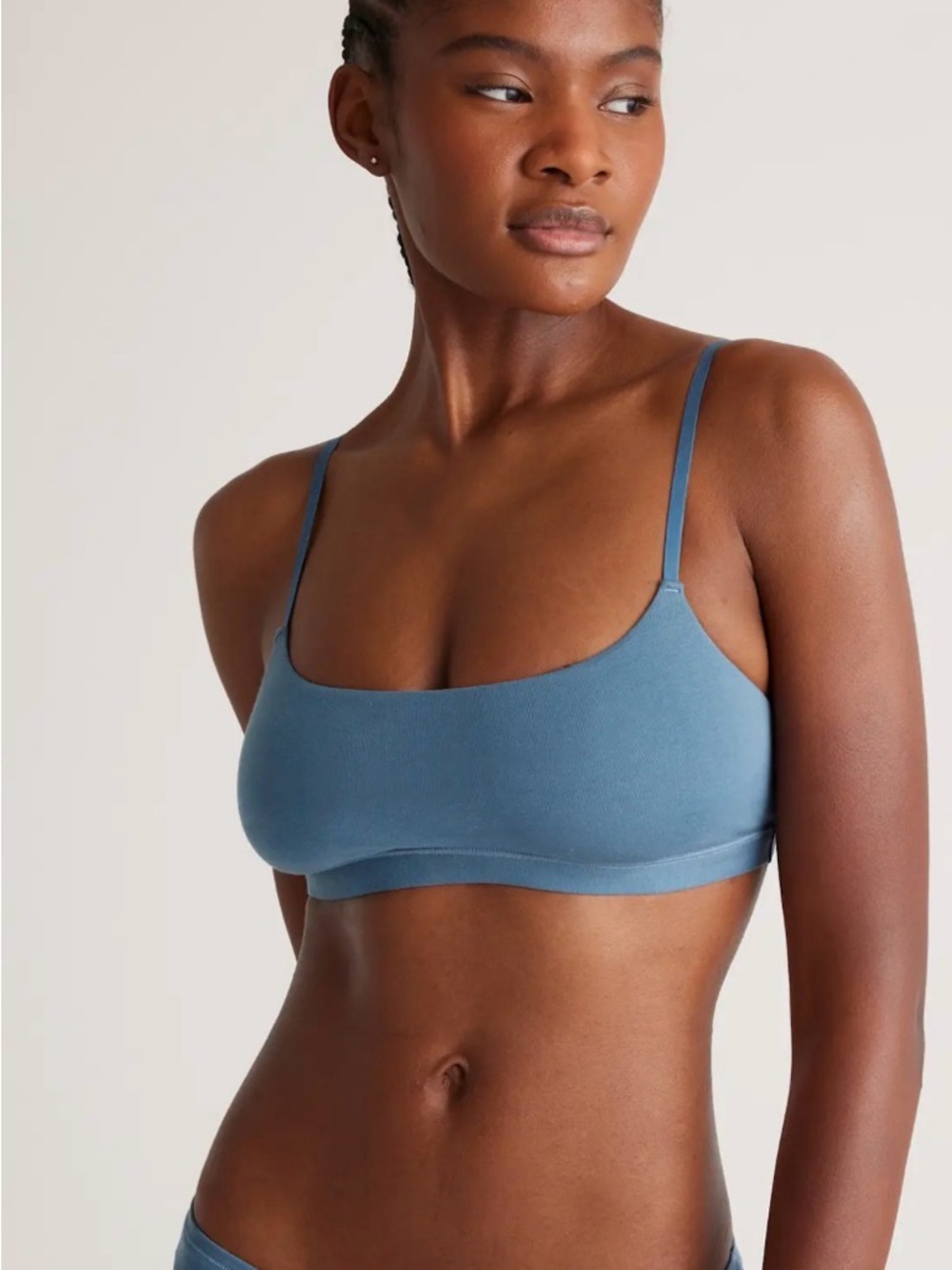 New! Quince Medium Women's Blue Bralette - 1 Bralette